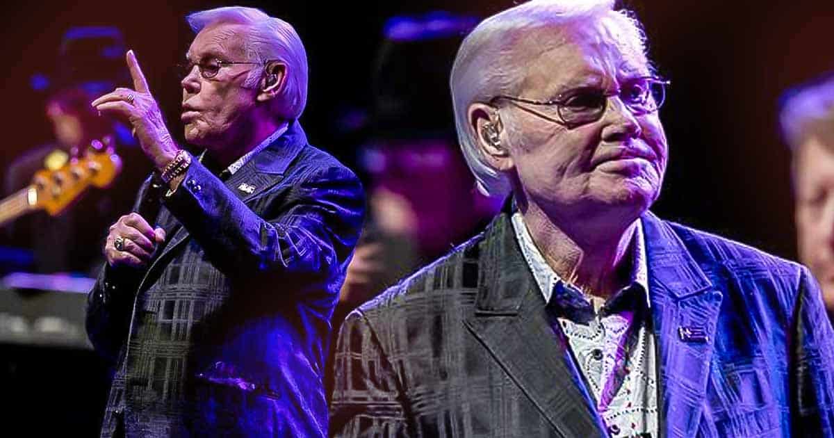 George Jones delivering his final performance of 'He Stopped Loving Her Today' in 2013, a heartfelt farewell from a country music legend filled with raw emotion.