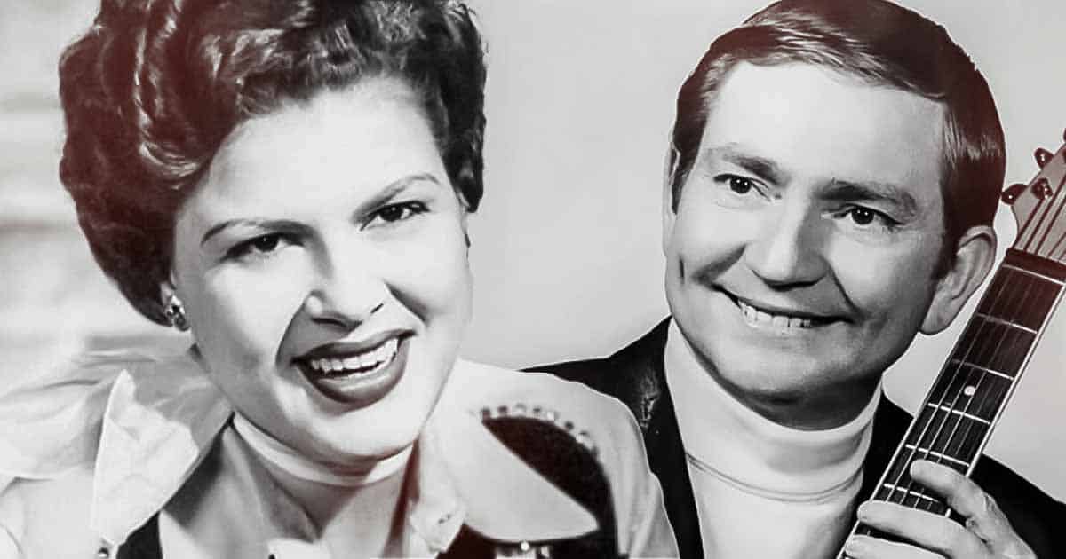 Patsy Cline and Willie Nelson brought together through modern technology for a duet of 'Just a Closer Walk with Thee,' blending their iconic voices in a timeless gospel masterpiece.