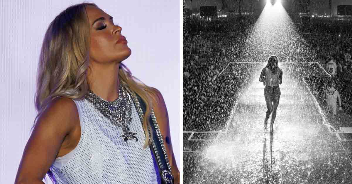 Carrie Underwood Falls Off Stage on Tail End of South Carolina Concert
