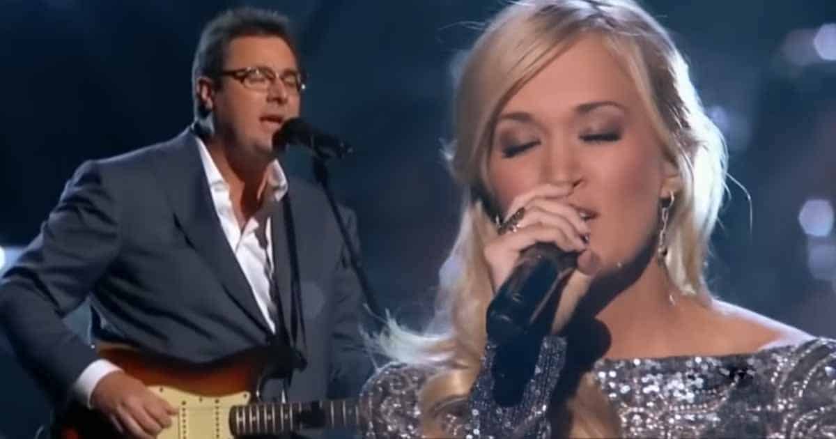 Carrie Underwood features Vince Gill in “How Great Thou Art”