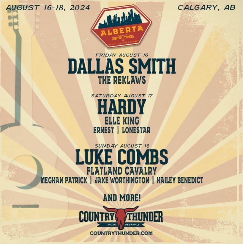 Country Thunder Alberta 2024 lineup