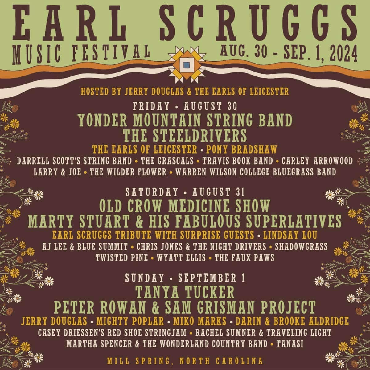 Earl Scruggs Music Festival 2024 lineup