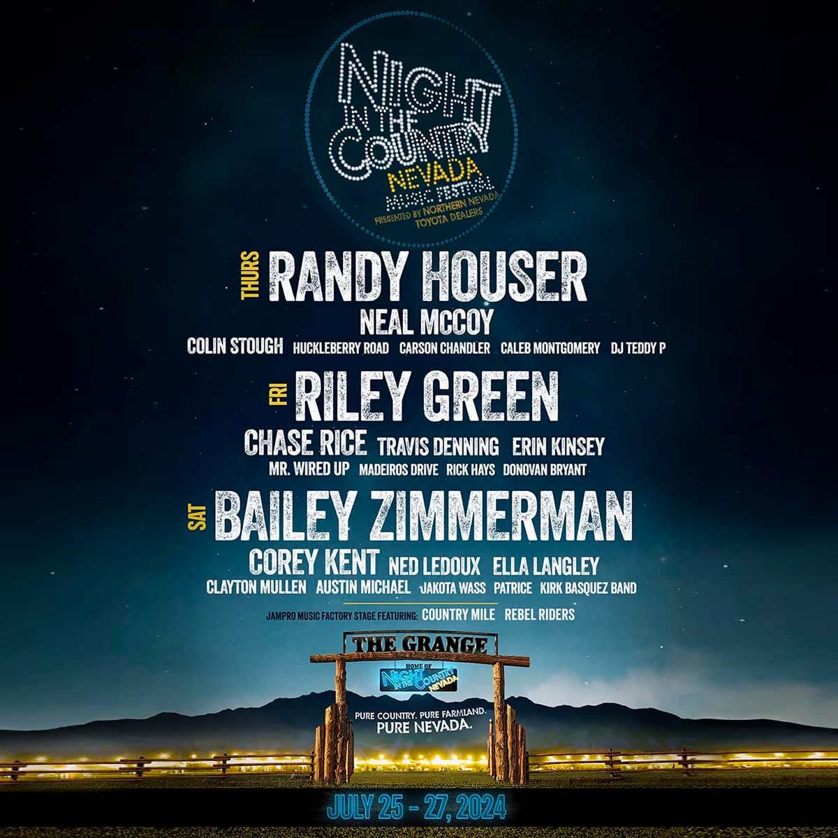 Night in the Country Nevada 2024 lineup
