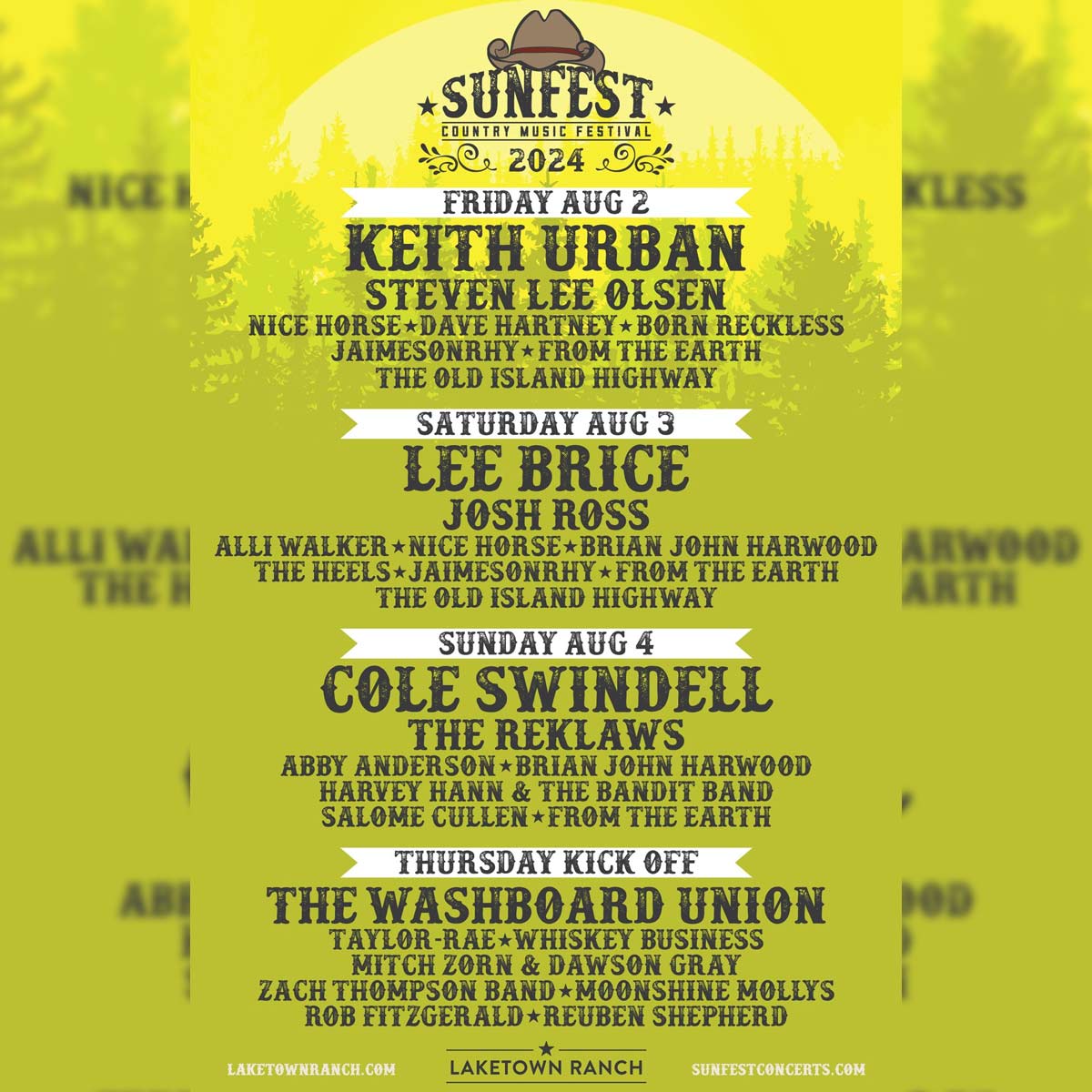 Sunfest Country Music Festival 2024 Full Artist LineUp, Event Dates