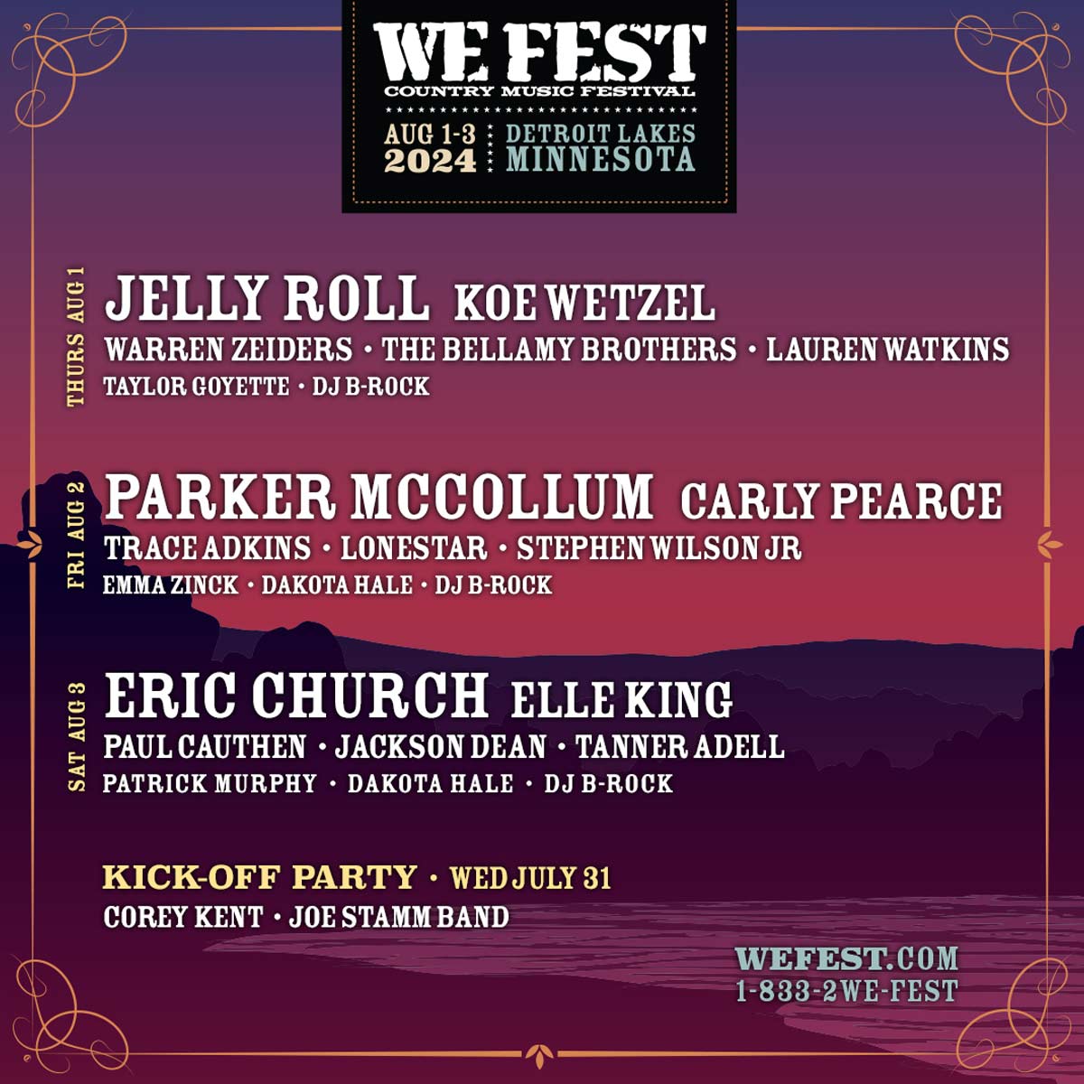 WE Fest 2024 lineup