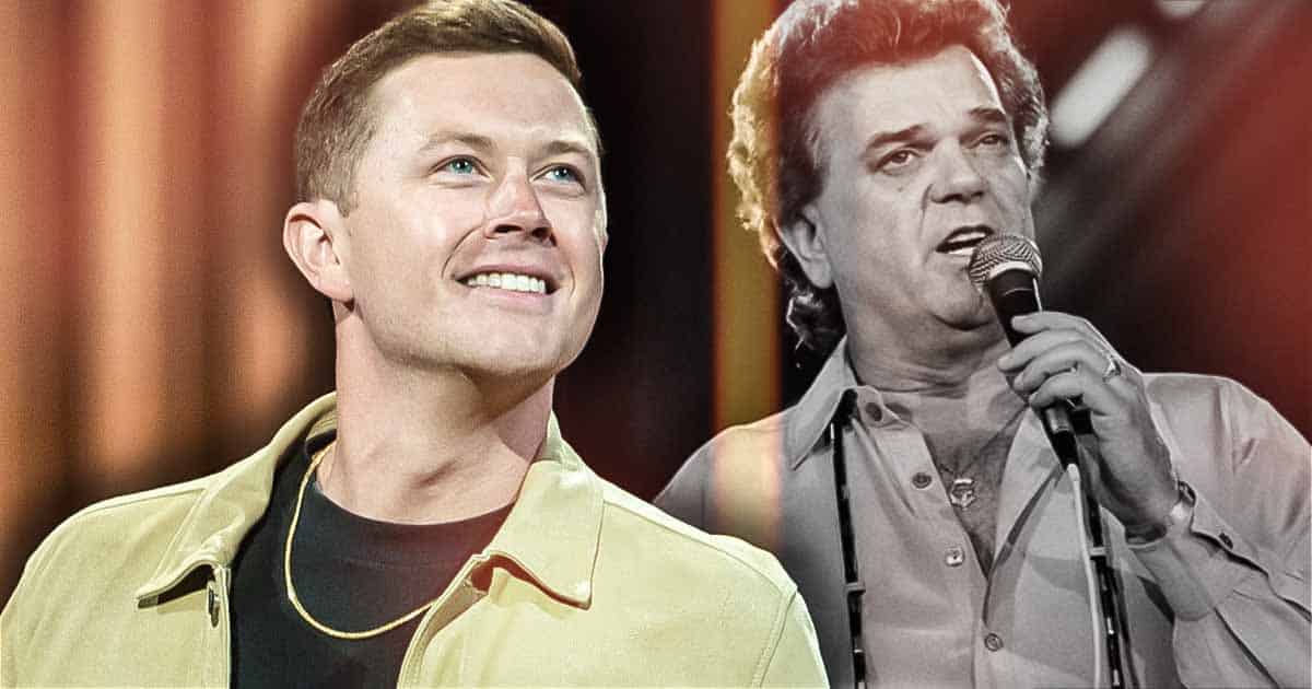 Scotty McCreery performing 'Hello Darlin'' at the Grand Ole Opry in 2015, paying tribute to Conway Twitty and honoring the roots of country music.