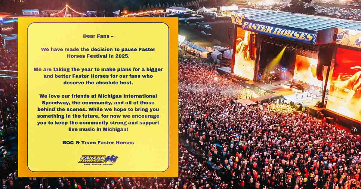 Faster Horses Festival announces a pause for 2025, citing plans for a bigger and better return amid rising costs and a crowded festival market.