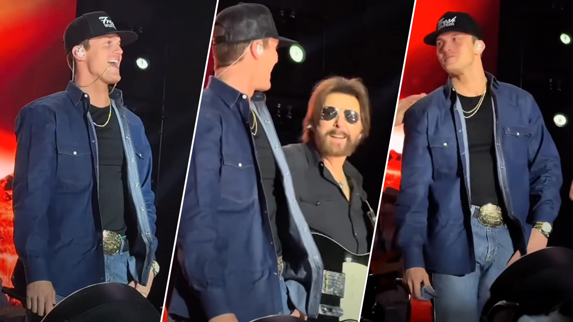 Ronnie Dunn and Parker McCollum share a viral onstage moment at Boots In The Park, leaving fans debating if it was a check or just playful ribbing.